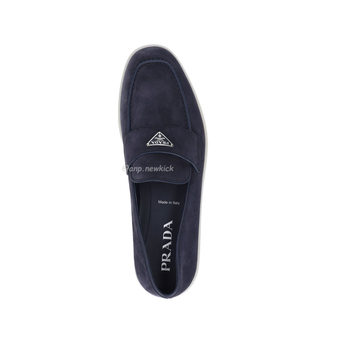 Prada Logo Suede Loafers (2) - newkick.cc